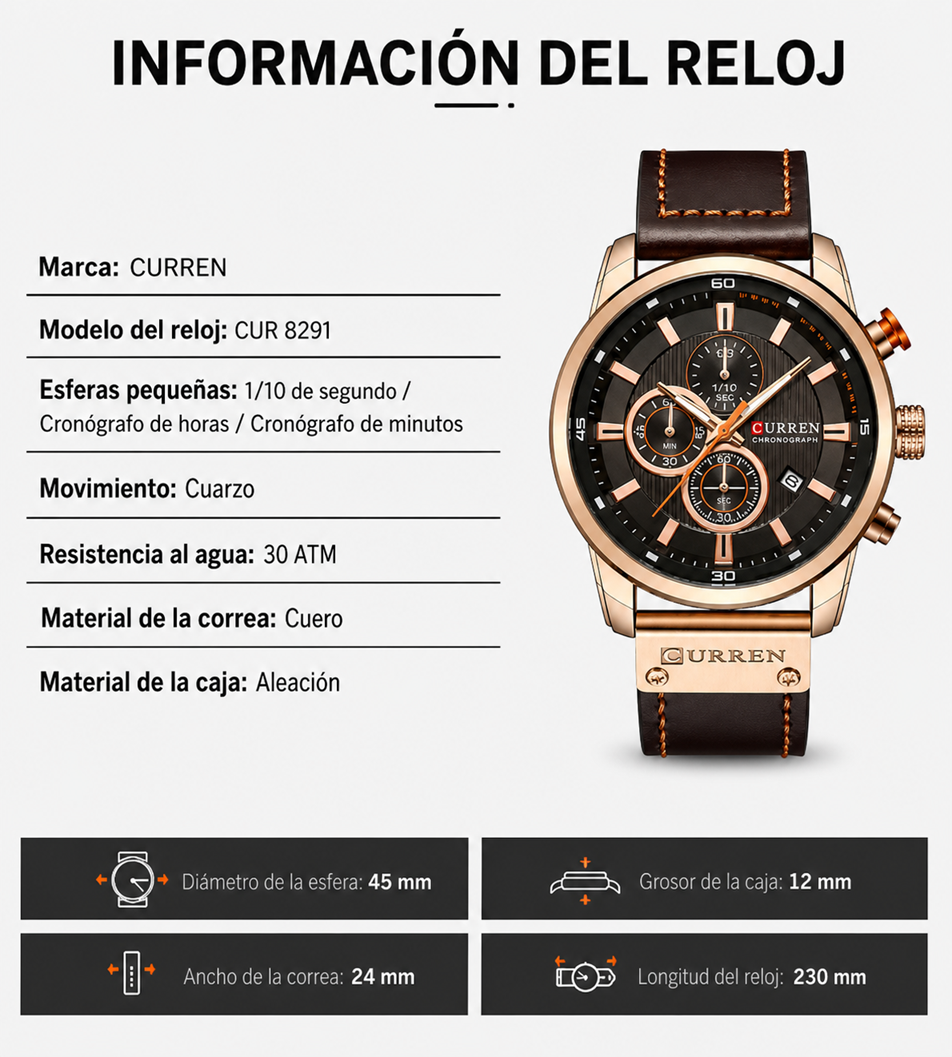 RELOJ CURREN 8291